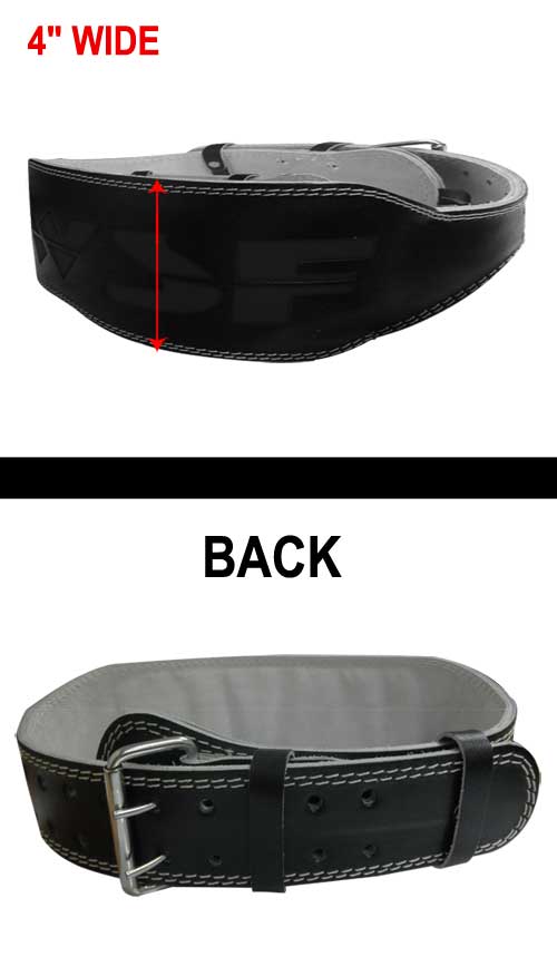 WSF <BR>LEATHER WEIGHT LIFTING BELT (4